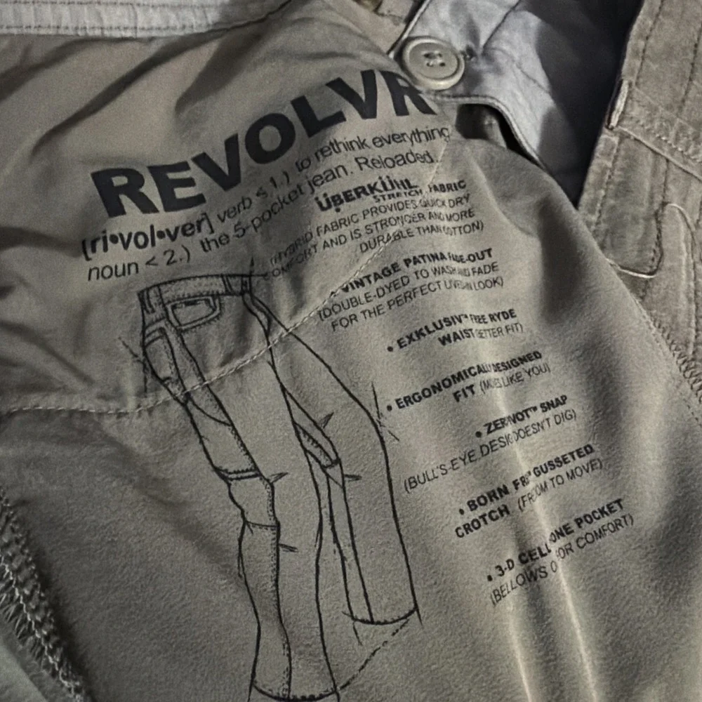 Kuhl Revolvr Pants Mens 36x32 Olive Grey Vintage Patina Dye Stretch Outdoor